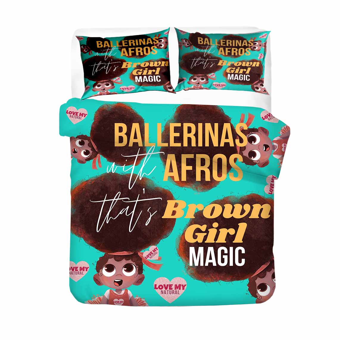 Teal Ballerina Who Lost Her Fro Bedtime Story Package TWIN