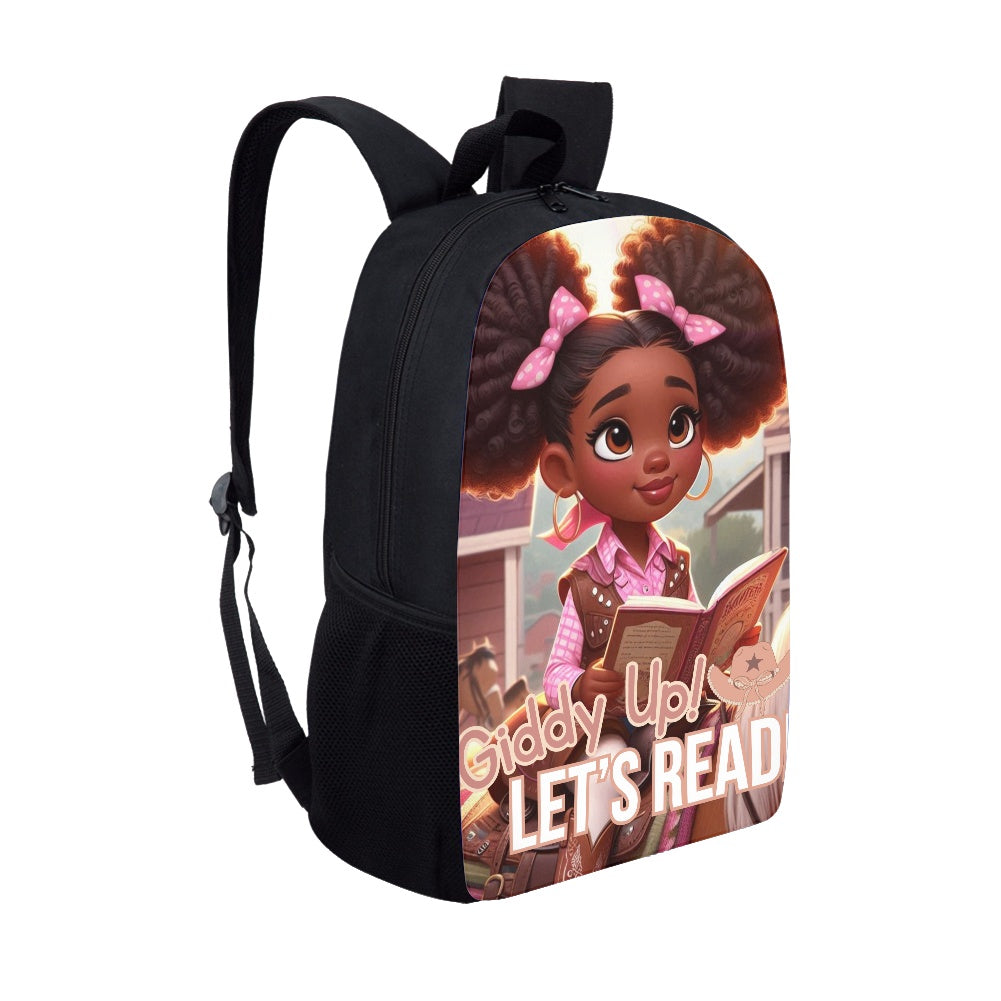 Giddy Up Let's Read 17 Inch Backpack