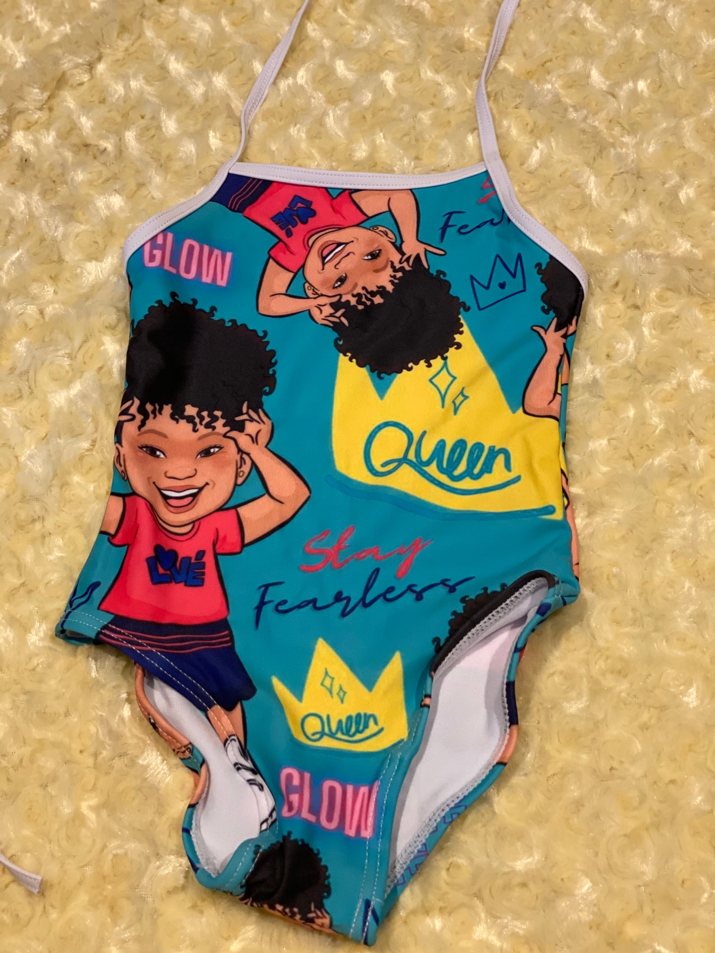 Robins Egg Stay Fearless Queen Swimsuit